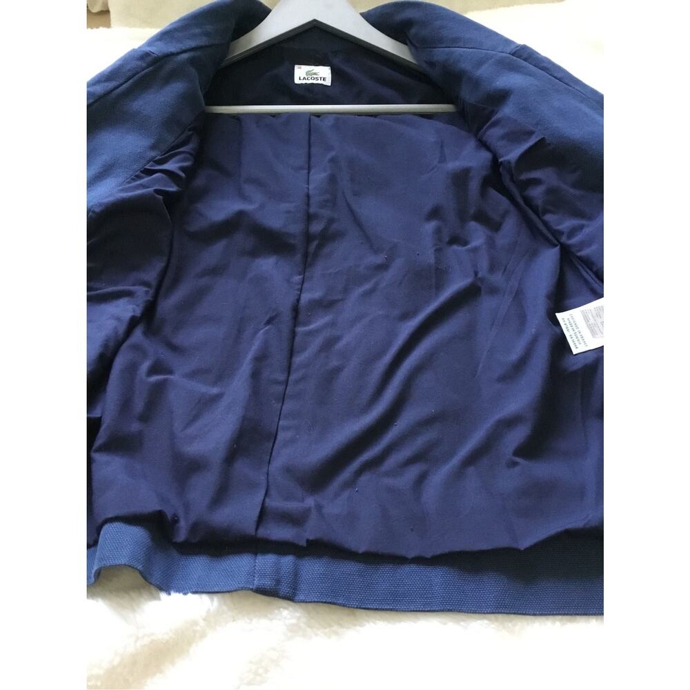 Lacoste Blue Cotton Double-Breasted Blazer - Picture 15 of 16